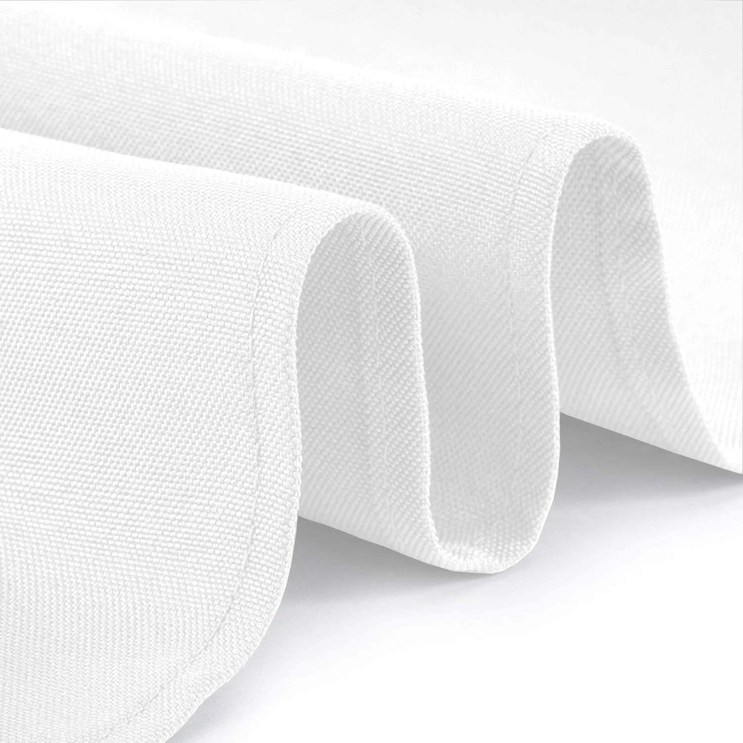 WEALUXE White Tablecloths for Rectangle Tables [60X102 Inch] White Table Clothes for 6 Foot Rectangle Tables, Washable Fabric Stain and Wrinkle Resistant [2 Pack]