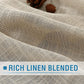 Linen Curtains Natural Linen Blended Curtains for Living Room Burlap Linen Textured Curtains Light Filtering Nickel Grommet Curtains Bedroom Curtains 2 Panel Sets Privacy Added, 52" X 84", Angora