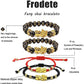 Feng Shui Black Obsidian Wealth Bracelet for Women Men Adjustable Elastic Leather Jewerly
