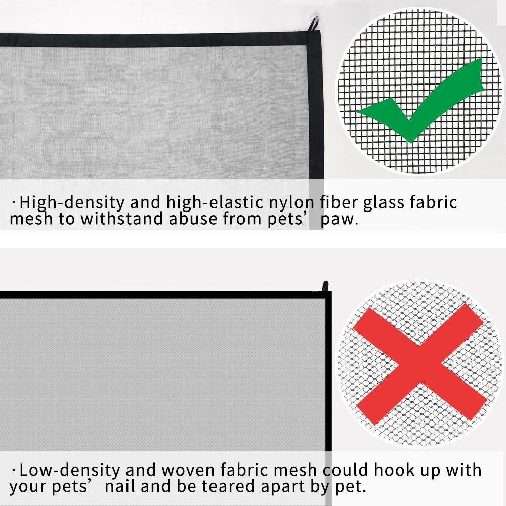 Magic Pet Gate for the House Stairs Providing a Safe Enclosure for Pets to Play and Rest, 12 Hooks (30'' X 70'')