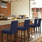 PiccoCasa 4Pcs Stretch Spandex Bar Stool Covers for Short Back Chair Navy