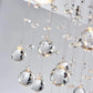 Bestier Modern Crystal Square Raindrop Chandelier Lighting Flush Mount LED Ceiling Light Fixture Pendant Lamp for Dining Room Bathroom Bedroom Livingroom 4 GU10 Bulbs Required 12 in Wide 20 Inch High