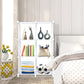 Cube Storage 6-Cube Closet Organizer Bookshelf Bookcase DIY Storage Cubes Organizer Plastic Closet Cabinet Cube Organizer Storage Shelves for Bedroom Living Room, Pure White