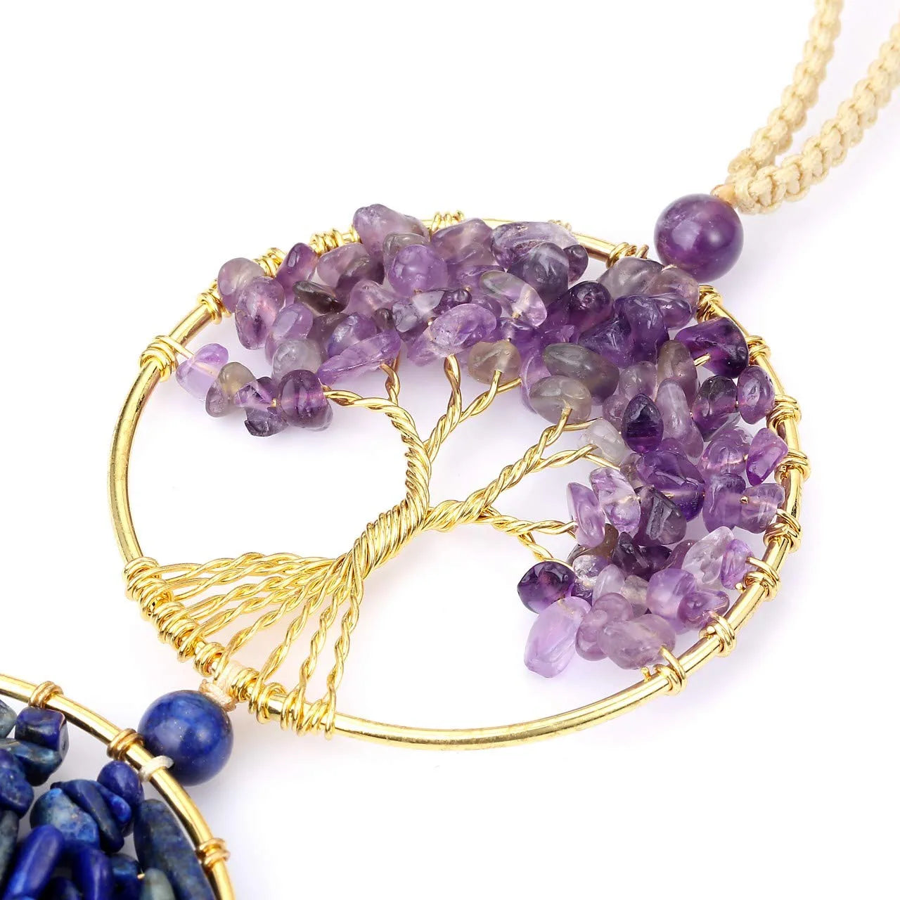 7 Chakra Stones Healing Crystals Tree of Life Wall Hanging Ornament Decoration for Good Luck Reiki Yoga Meditation Protection Mothers Day Mom Gifts