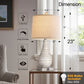 3 Way Dimmable Touch Lamps for Bedroom Set of 2, Bedside Lamp with USB Ports,Rustic Table Lamp for Living Room with Gray Body, Resin Nightstand Lamp with Linen Shade, Farmhouse Lamp for Study Room