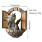 RELAX Courtyard Dinosaur Sculpture Wall Decoration, Weatherproof Resin Statue Miniatures, Lovely Dragon Garden Ornaments for Patio Yard (Dinosaur)