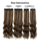 Clip in Hair Extensions 4Pcs Set Curly Wave 24 Inch Long Hair Extension Clip Ins Balayage,Wavy Hair Extensions for Women Synthetic Clip on Extension