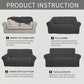 Stretch Sofa Slipcover 1-Piece Sofa Cover Furniture Protector Couch Soft with Elastic Bottom for Kids, Polyester Spandex Jacquard Fabric Small Checks (Sofa, Dark Gray)