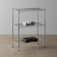 3-Shelf Shelving Storage Unit, Metal Organizer Wire Rack, Chrome Silver