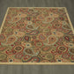 Ottohome Collection Non-Slip Rubberback Paisley Design 5X7 Indoor Area Rug, 5' X 6'6", Beige