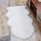 Faux Fur Rug Sheepskin Rug Runner 2'X4' Soft Sheepskin Fur Chair Couch Cover Milk White Sheepskin Area Throw Rug Runner for Bedroom Kids Nursery Living Room