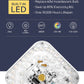 LED Ceiling Light,  12” 24W 950Lumens Square Flush Mount Ceiling Light Fixture, Dimmable 3000K, Gold Finish with Frosted Glass, Modern Ceiling Lamp for Bedroom, Kitchen, Hallway, 6870LFM-GD