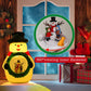 Christmas Snowman Night Light for Kids with the inside Rotating Design, USB & Battery Operated Snowman Table Lamp with Music for Table Bedroom Holiday Celebration Christmas Decoration