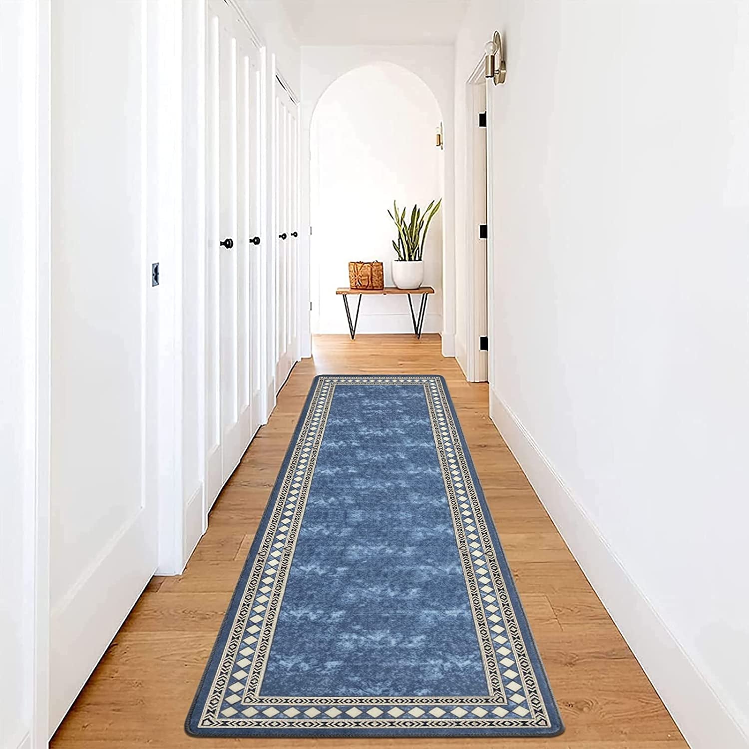 Runner Rug for Hallway 2'X6' Non Slip Kitchen Runner Rug Laundry Rugs and Mats Washable Runner Rugs for Kitchen Floor Farmhouse Laundry Room Rug Runner Entryway Area Rugs Indoor