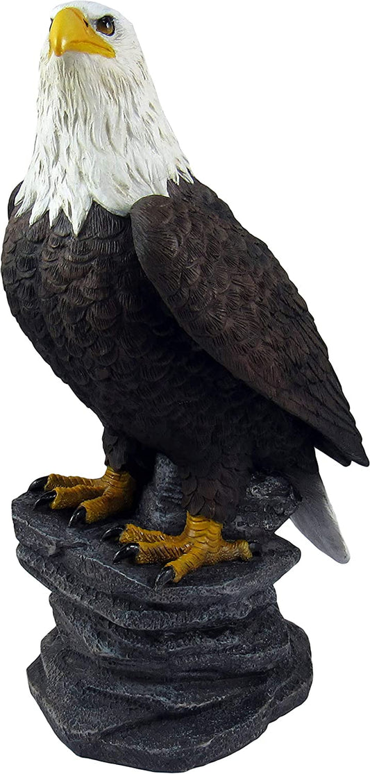 - Liberty - Majestic American Bald Eagle on Rock Desk Statue Figurine Patriotic Sculpture USA Freedom Office Bookshelf Tabletop Home Decor Accent, 9-Inch…