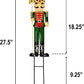 Christmas Nutcracker Yard Stakes 2 Pack Metal Soldier Outdoor Decorations Lawn Decor for Holiday Signs Pathway Driveway Nutcrackers 27.5" Tall