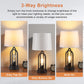 Farmhouse Table Lamps for Living Room Set of 2, Bedside Lamps with Dual USB Ports, 3-Way Brightness Retro Charging Lamp for Bedroom,  Industrial Nightstand Lamp with Nightlight (Bulbs Included)