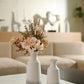 Modern Ceramic Flower Vase, Grey and White Decorative Vase for Pampas Grass, Set of 2 Terracotta Vases for Home Decor, Modern Farmhouse Decor, Living Room, Shelf Decor-12
