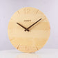 JIYUERLTD 12”Wall Clock Solid Wood Noiseless Clock Desk Clocks Modern Art Wall Decorative for Bedroom Living Room Kitchen Office and Hotel