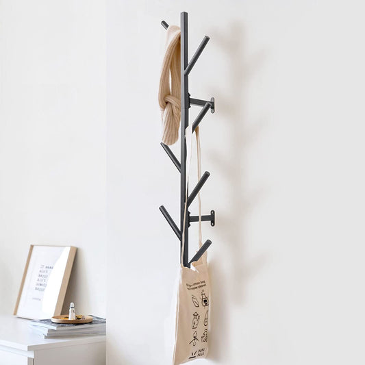 Coat Rack & Hat Rack - Wall Mounted (Black)