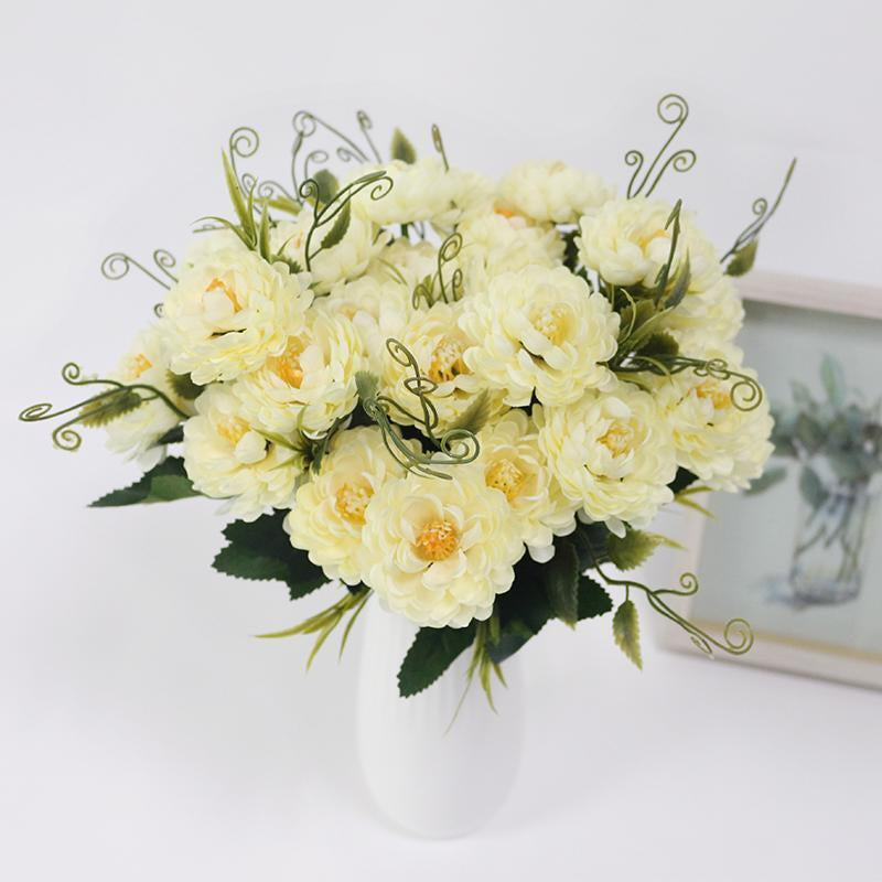Chrysanthemum Flowers Artificial Bouquet Home Wedding Office Party Decor 7 Heads