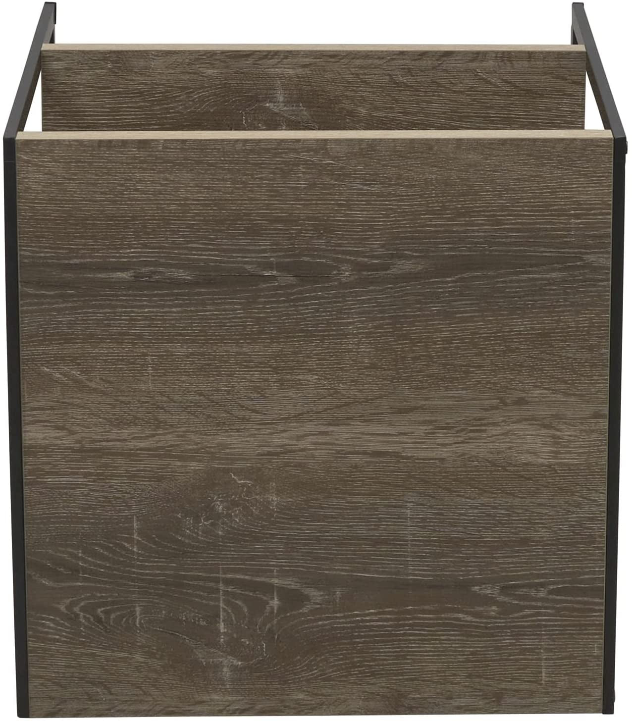 Square Wooden Side Table/End Table with Storage Shelf, Ashwood
