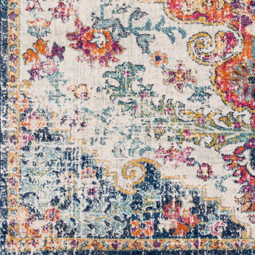 Sandhya Traditional Blue Area Rug; 2' X 3'