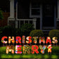 Homify Christmas Outside Decorations for Yard with Light String - 15 Pack Xmas Letters Yard Sign Large Yard Stakes Decor- Holiday Outdoor Signs for Home Lawn Pathway Walkway
