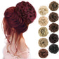 1PCS Messy Hair Bun Hair Scrunchies Extension Curly Wavy Messy Synthetic Chignon for Women Updo Hairpiece