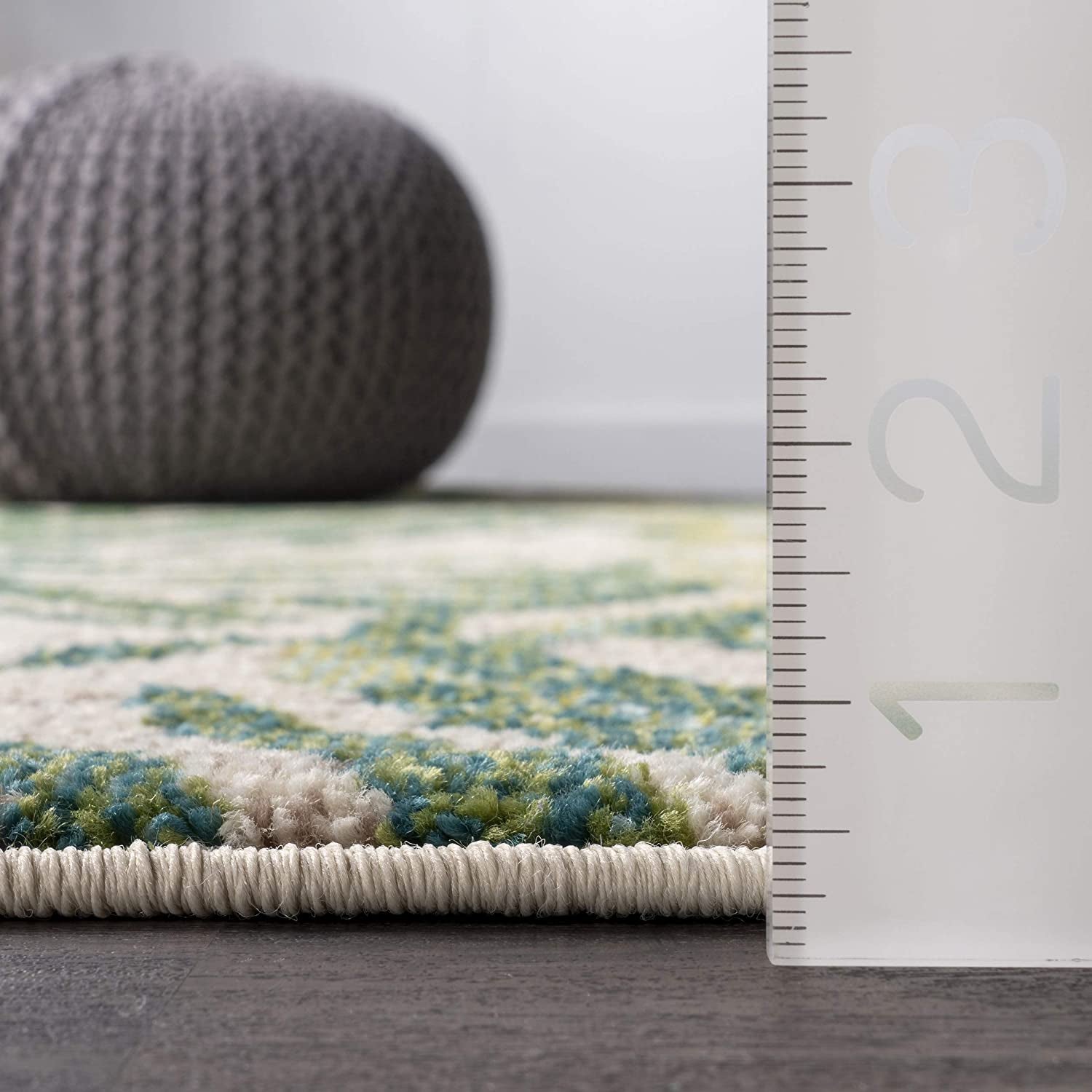 Cali Abstract Leaves Area Rug, 3' X 5', Green