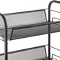 3-Tier Rolling Utility Storage Rack Cart on Wheels, Trolley Craft Cart, Multi-Purpose Organizer Shelf, Black
