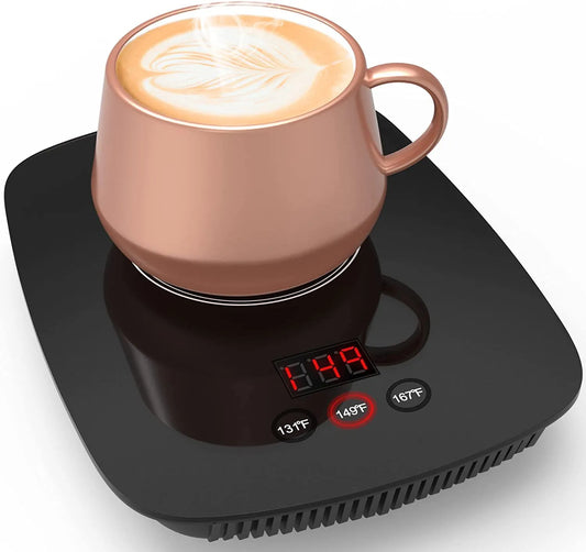 Coffee Mug Warmer for Desk with Heating Function 25 Watt Electric Beverage Warmer with Adjustable Temperature 131℉/ 55℃Or 167℉/ 75℃ (Without Mug)