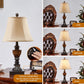 Drawealth Touch Control Traditional Table Lamp Set of 2,3-Way Dimmable Farmhouse Bedside Table Lamps with 2 USB Charging Ports Vintage Rustic Table Lamps for Living Room Bedroom Office Study
