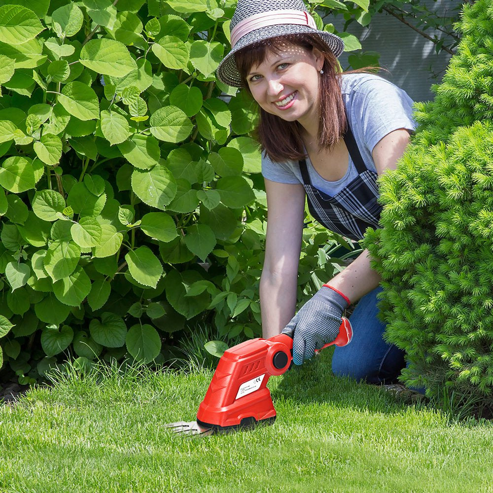 IRONMAX 3.6V 2-In-1 Cordless Grass Shear Cutter Shrub Trimmer W/Rechargeable Battery