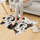 Cow Print Rug Faux Cowhide Area Carpet Animal Print Mat for Living Room Bedroom Non-Slip 3.6X2.5Ft (110Cmx75Cm)