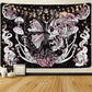 Skull Tapestry Hippie Mushroom Tapestries Aesthetic Moth Tapestry Moon and Stars Tapestry Snake Tapestry Wall Hanging for Room(51.2 X 59.1 Inches)