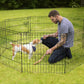 Pet Playpen Puppy Playpen Kennels Dog Fence Exercise Pen Gate Fence Foldable Dog Crate 8 Panels 24 Inch Kennels Pen Playpen Options Ideal for Pet Animals Outdoor Indoor (24 Inch)