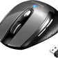 Wireless Mouse for Laptop, 2.4G Portable Slim Cordless Computer Mouse Less Noise for Laptop Optical Mouse with 6 Buttons,Usb Mouse for Windows 10/8/7/Mac/Macbook Pro/Air/Hp/Dell/Lenovo/Acer