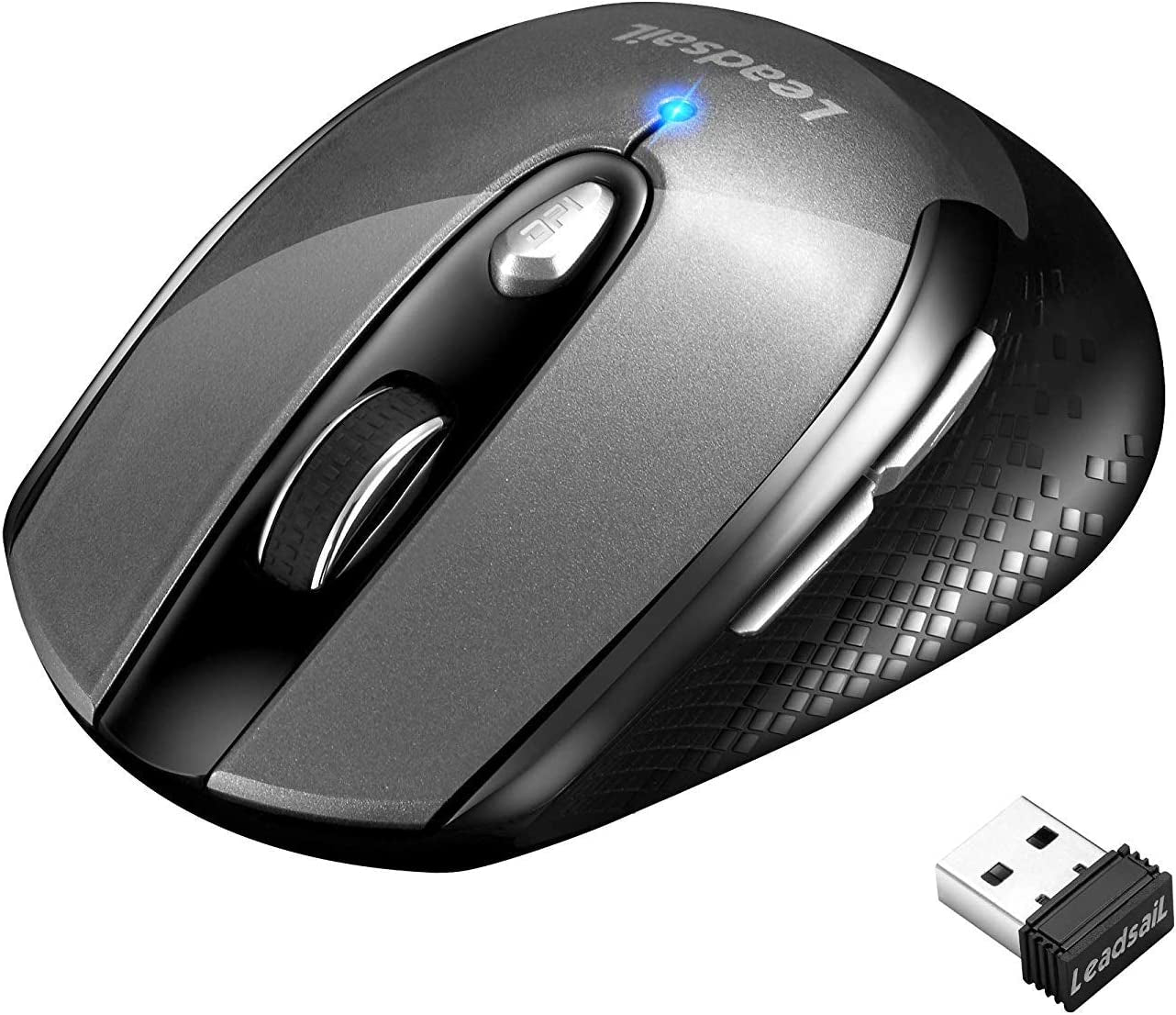 Wireless Mouse for Laptop, 2.4G Portable Slim Cordless Computer Mouse Less Noise for Laptop Optical Mouse with 6 Buttons,Usb Mouse for Windows 10/8/7/Mac/Macbook Pro/Air/Hp/Dell/Lenovo/Acer