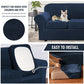 Velvet Plush 4 Piece Stretch Sofa Covers Couch Covers for 3 Cushion Couch 3 Seater Covers (Base Cover plus 3 Individual Cushion Covers) Feature Thick Soft Stay in Place