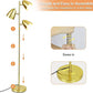 DLLT Modern Floor Lamp, 3-Light Reading Standing Tree Lamp with Adjustable Metal Heads, Brass Tall LED Lighting for Living Room, Bedroom, Study Room, Office, E26 Base (Bulbs Include)