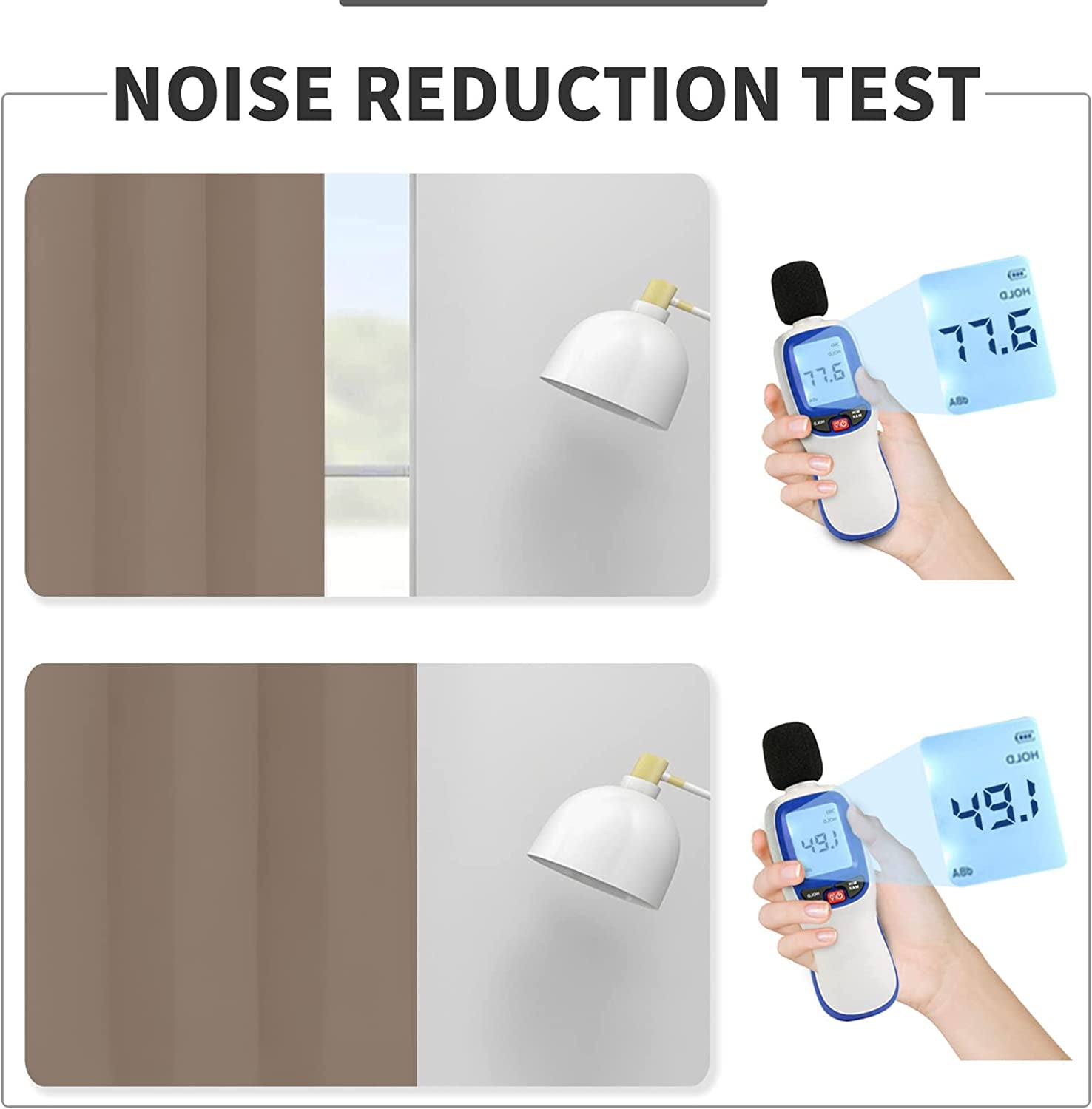 Blackout Curtains for Bedroom, Thermal Insulated Window Curtains for Living Room, Noise Reduction and Sun Light Blocking Grommet Curtain Panels, Set of 2, 42 X 63 Inch, Camel