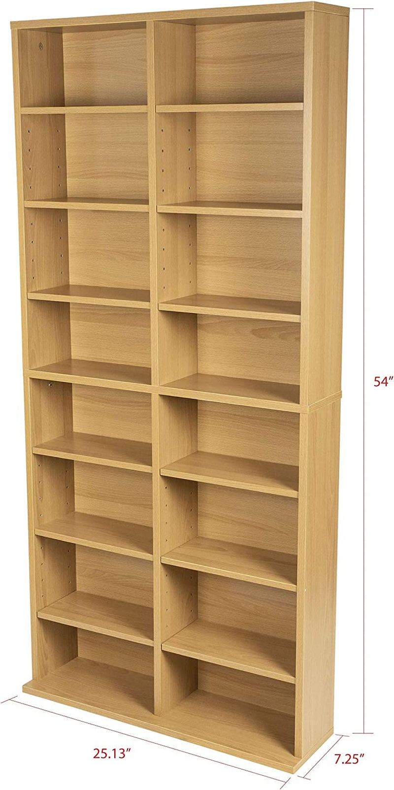 Atlantic Oskar 464 Media Storage Cabinet – Protects & Organizes Prized Music, Movie, Video Games Toys & Dolls, Trading Cards, or Sports Memorabilia Collections, PN 38435720 in Maple