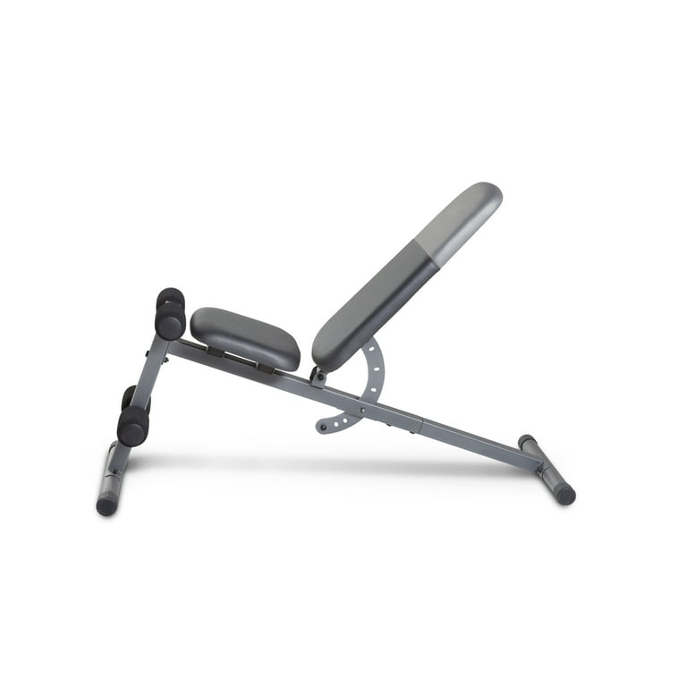 Weider XR 5.9 Adjustable Workout Bench with 4-Roll Leg Lockdown, 410 Lb. Weight Limit