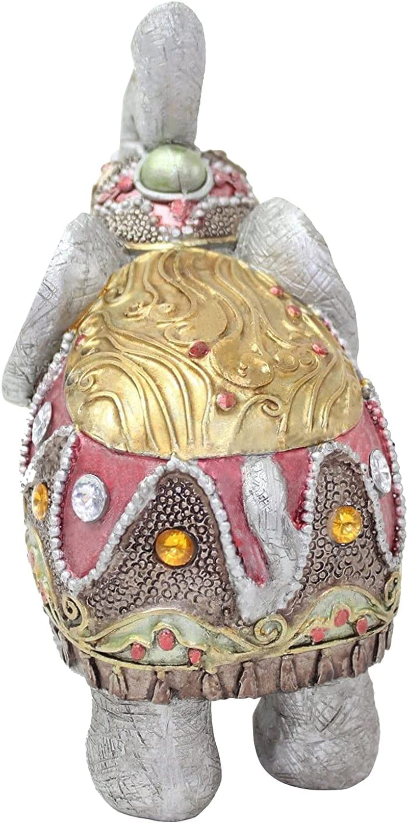 Feng Shui 4" Light Gray Elephant Figurine Wealth Lucky Figurine Gift & Home Decor