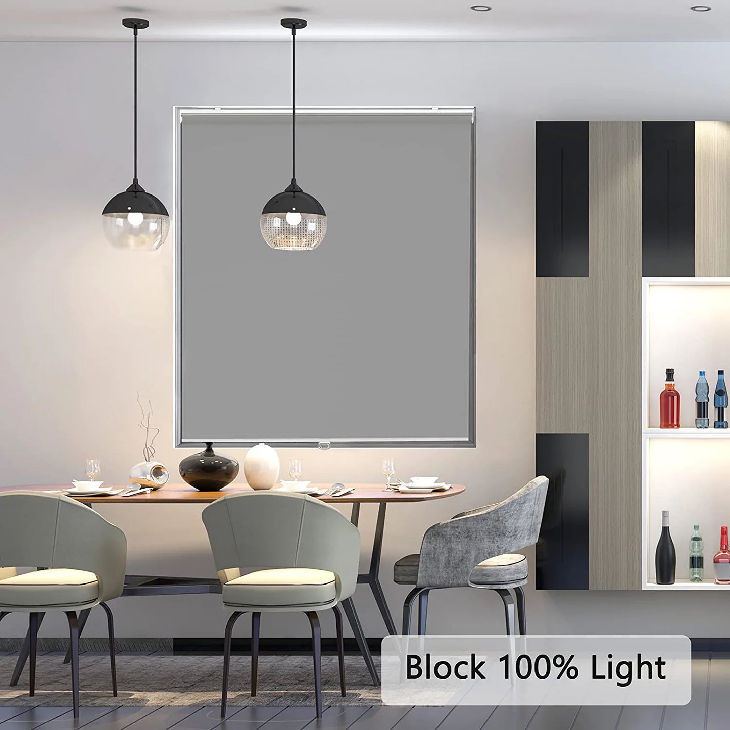 Roller Window Shades Blackout Blinds for Windows Cordless Bedroom Shade Room Darkening Shades Door Blinds with Thermal Insulated Easy to Install for Home，Office，Bathroom W30Xl72 Grey