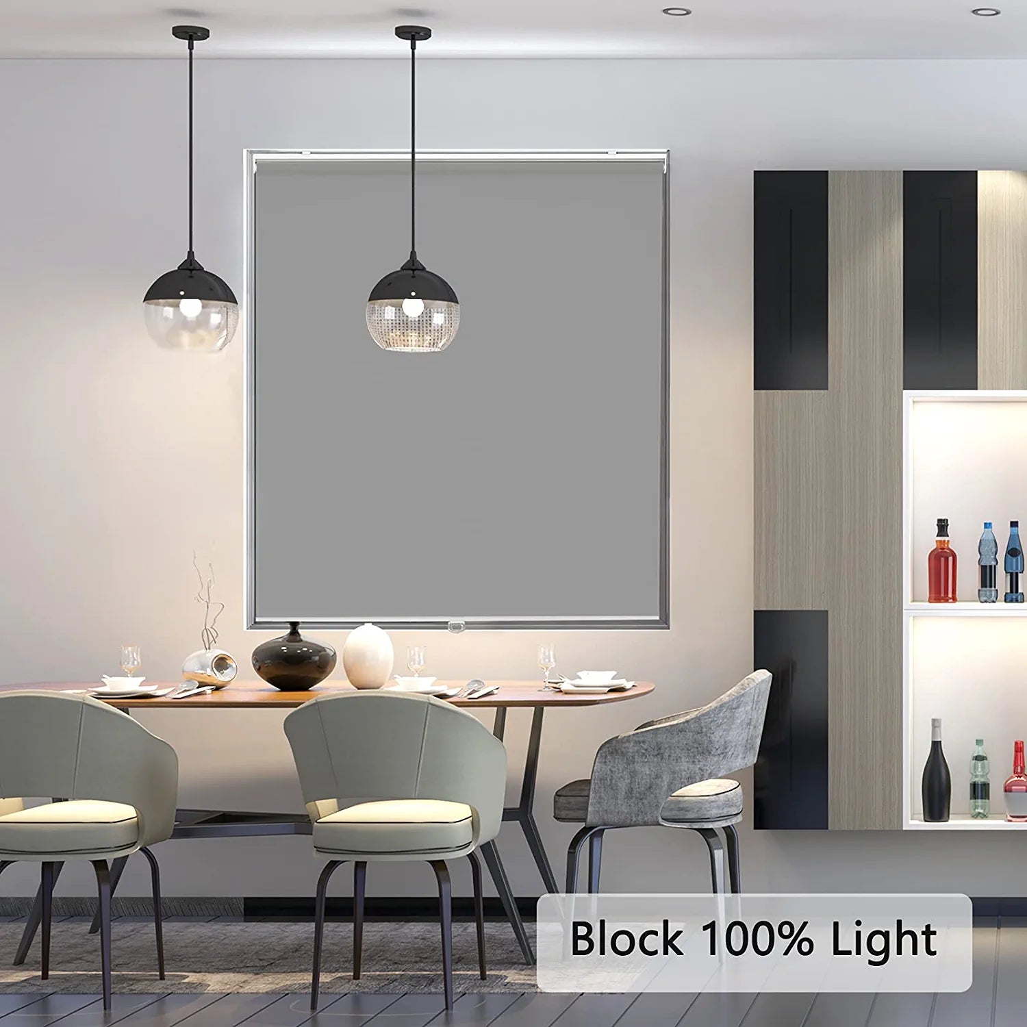 Roller Window Shades Blackout Blinds for Windows Cordless Bedroom Shade Room Darkening Shades Door Blinds with Thermal Insulated Easy to Install for Home，Office，Bathroom W30Xl72 Grey