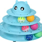 Cat Toy Roller 3-Level Turntable Cat Toy Balls with Six Colorful Balls Interactive Kitten Fun Mental Physical Exercise Puzzle Toys.