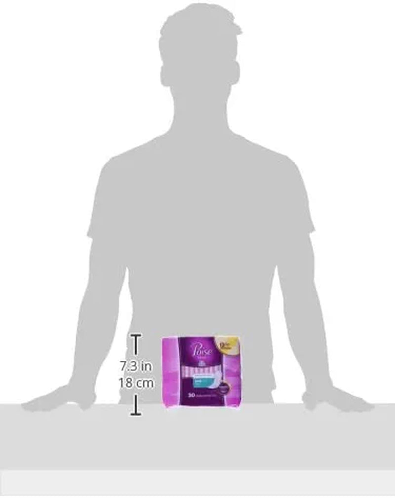 Poise Incontinence Pads, Light Absorbency, Regular Length, 120 Count (4 Packs of 30), Packaging May Vary