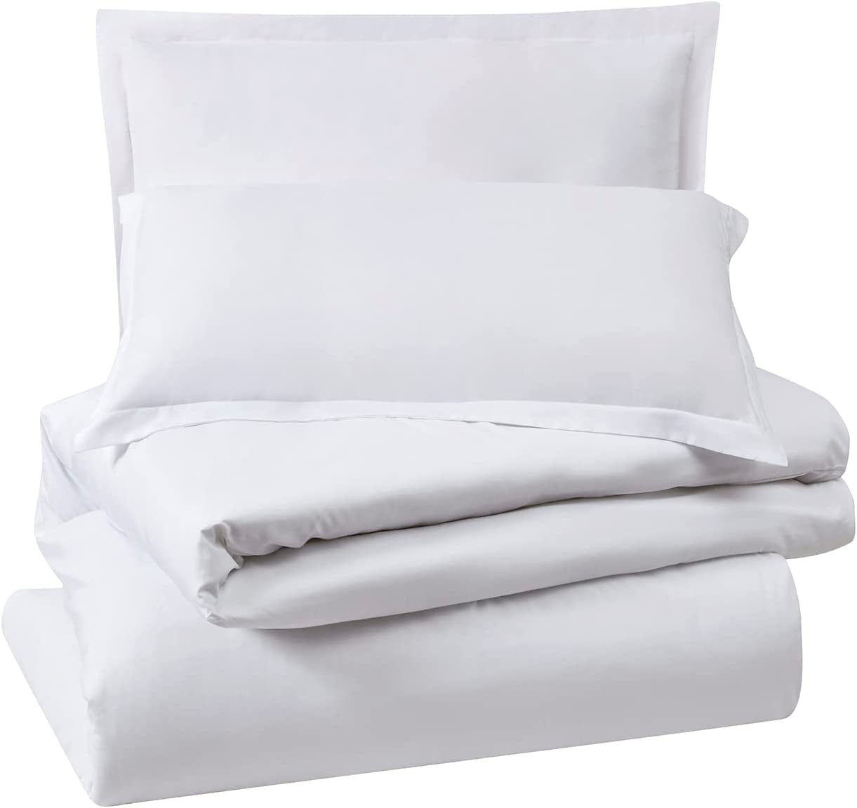 Nestl White Duvet Cover Queen Size - Soft Queen Duvet Cover Set, 3 Piece Double Brushed Queen Size Duvet Covers with Button Closure, 1 Duvet Cover 90X90 Inches and 2 Pillow Shams